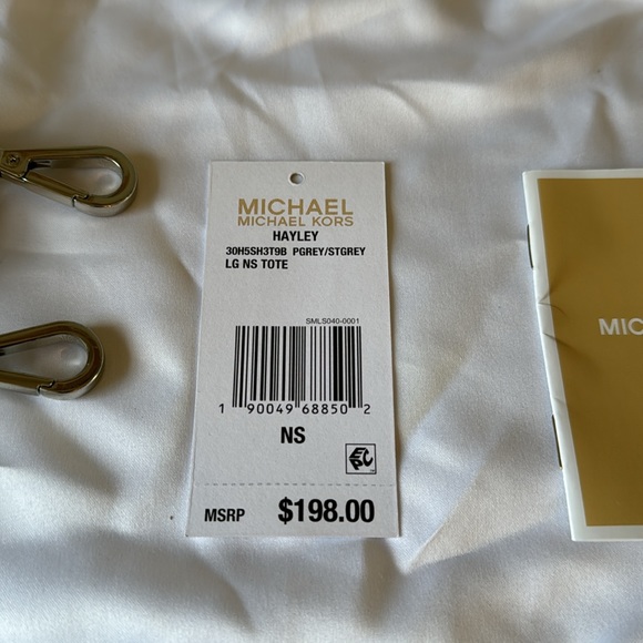 MICHAEL KORS HAYLEY GREY HANDBAG WITH SHOULDER STRAP - Picture 8 of 9